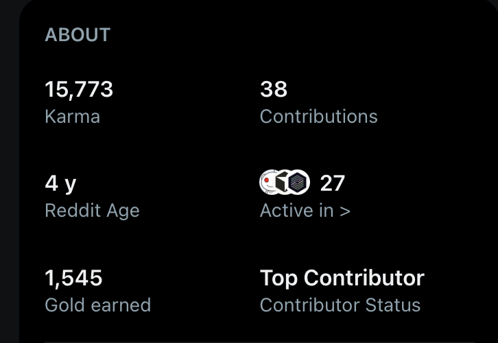 Account karma overview